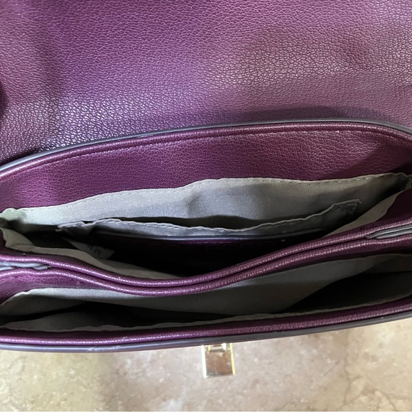 Sondra Roberts Square Plum Crossbody Bag with Gold Accents - Picture 6 of 9
